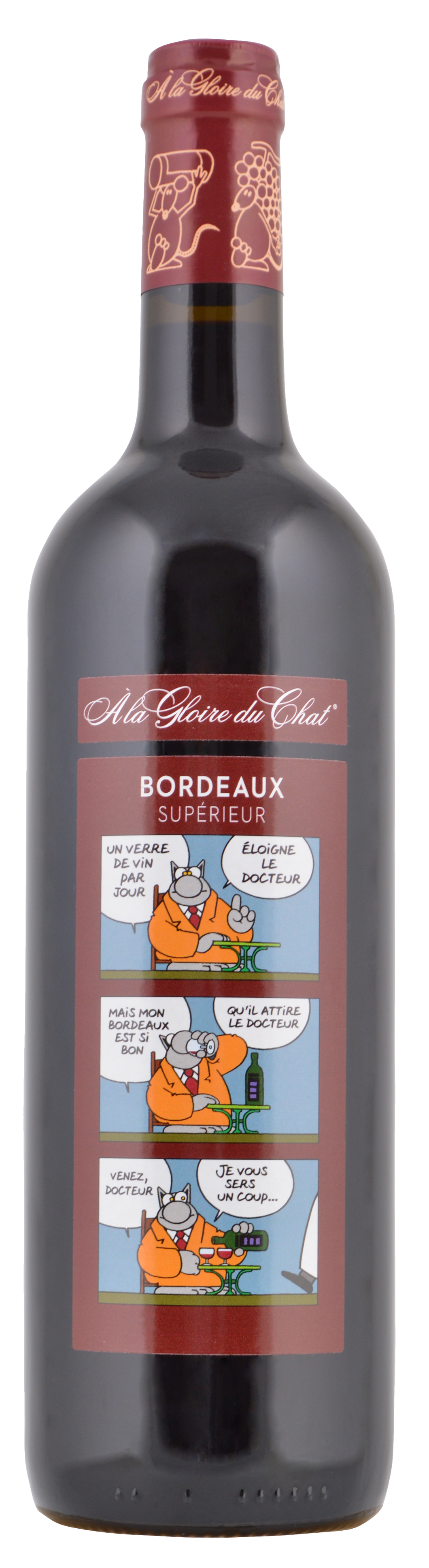 A la Gloire du Chat®, Bordeaux supérieur 2021, carton de six bouteilles